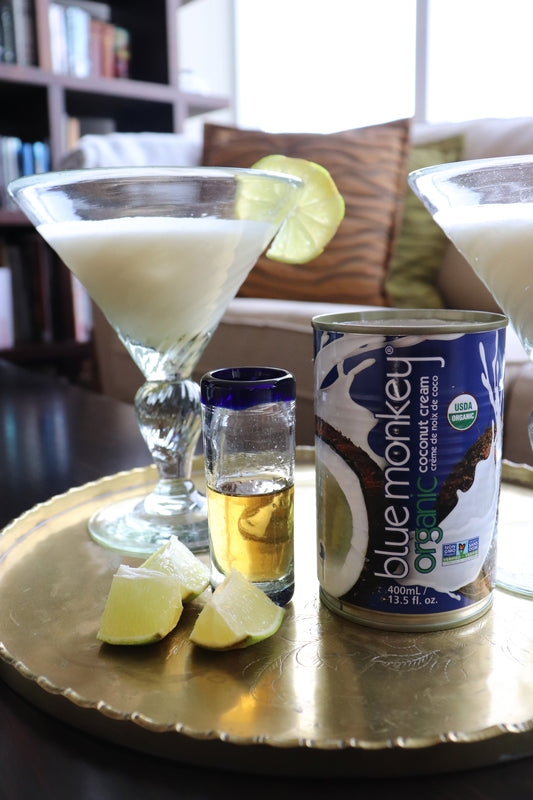 How to make Margarita at home with Blue monkey Coconut cream and lime?