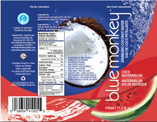 Load image into Gallery viewer, Sparkling Coconut Water with Watermelon 11.2oz/330ml - 12 pack