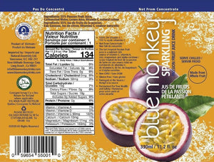 Sparkling Passion Fruit Juice 11.2oz/330ml - 12 pack
