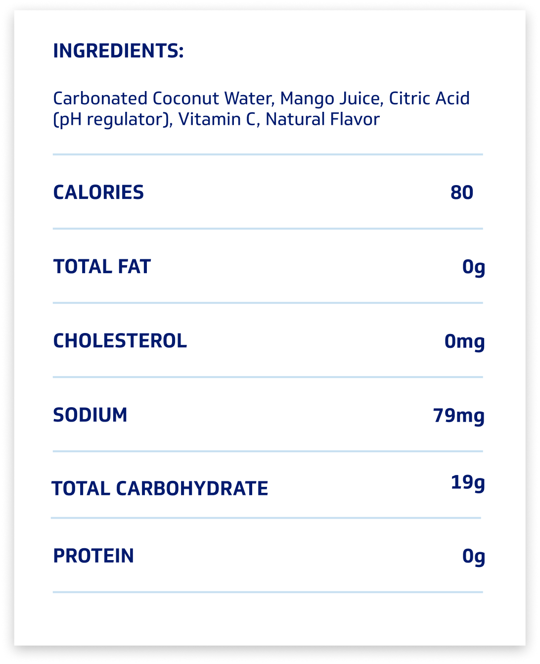 Tabla nutricional
