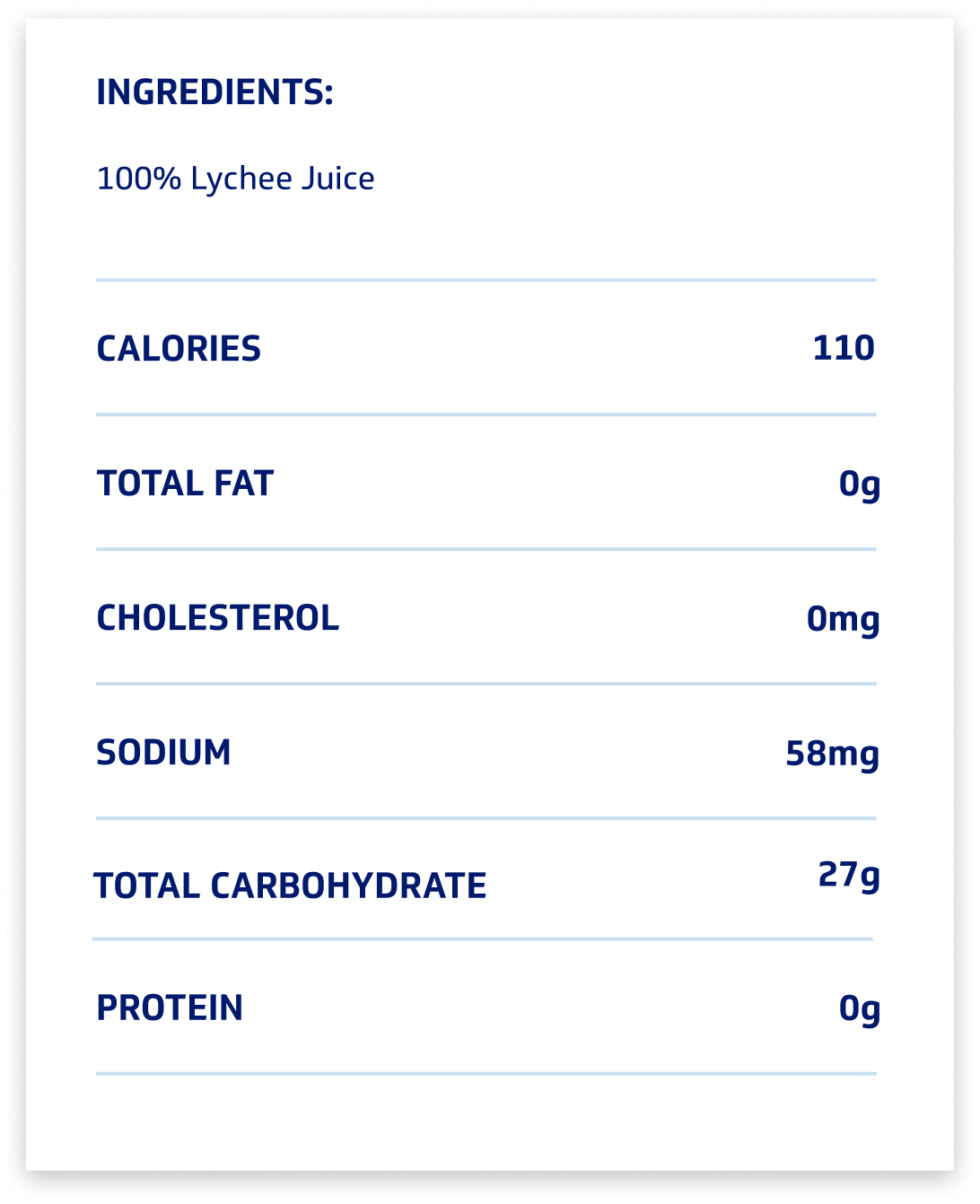 Tabla nutricional