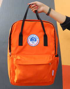Blue Monkey | Orange Backpack
