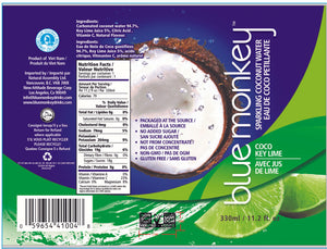 Sparkling Coconut Water with Key Lime 11.2oz/330ml - 12 pack